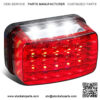 Led Tail Light Red Lens ATV Taillight Brake Lights Compatible with Yamaha Grizzly Big Bear Bruin Kodiak Wolverine Rhino Viking, Replacement for 5km-84710-01-00