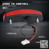 LED Rear Brake Tail Light Red Motorcycle Taillight Compatible with 50cc 70cc 90cc 110cc 125cc Scooter Moped Quad Taotao Sunl JCL Coolster Roketa Kazuma Chinese Atvs - Image 4