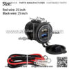 Universal Quick Charge 3.0 Dual USB Charger Socket for Car Truck Golf Cart UTV ATV Boat, Waterproof USB Charging Port, 12V Input - Image 3