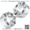 RockTrix - 2 inch ATV Wheel Spacers (4x110, 74mm Bore, 10x1.25 Studs Nuts) Compatible with Honda Yamaha Suzuki Bombardier (Read Listing for Year Model Info) UTV V3 50mm Silver 4pcs - Image 5