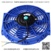 10'' Blue Slim Push Pull Electric Radiator Cool Fan 80W +12V Adjustable Thermostat Control Relay Wire Universal design for all radiators, oil coolers, transmission coolers - Image 4