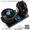 360 Degree Rotatable Car Fan - 12V DC Electric 2 Speed Dual Head Fans, Quiet Strong Dashboard Cooling Air Circulator Fan for Sedan SUV RV Boat Auto Vehicles Golf or Home - Image 3