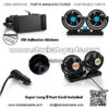 360 Degree Rotatable Car Fan - 12V DC Electric 2 Speed Dual Head Fans, Quiet Strong Dashboard Cooling Air Circulator Fan for Sedan SUV RV Boat Auto Vehicles Golf or Home - Image 4
