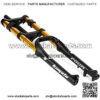Bike Front Fork 26" Disc Brake Bike 1-1/8" Bicycle Suspension Fork 130mm Travel Cycling Suspension Fork Snowmobile ATV Fat Tire Air