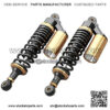 2 Pcs 320mm Motorcycle Adjustable Air Shock Absorber For Honda Suzuki Kawasaki Yamaha Dirt Bike Go Kart ATV Dual Sport Street Bike, Black & Gold - Image 2