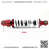 280mm Rear Shock Damper Suspension fit for Dirt Bike/Quad/ATV/Pit and Shock Damper Suspension Compatible with Rear Suspension Spring(red&white) - Image 3