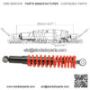 Front Shock 13.75" 350mm Absorber Shocker Suspension for Quad ATV Dune Go Kart (2PCS) - Image 2
