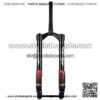 Bike Front Fork,Fat Bike Downhill Fork 26 Inch Bicycle Suspension Fork 150mm Width For ATV MTB BMX Fat Tire 4.8" Air Shock Absorber 1 1 2" Damping Adjustment Discbrake Thru Axle 15mm 130mm Travel