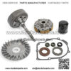 Clutch Kit for Yamaha 660 YFM660 2002-2008, 660 YXR660 2004-2007, Primary Clutch/Wet Clutch Cover Housing/Shoe Carrier/Bearing/Gasket/Flange Nuts/Oil Seal/Oil Filter - Image 2