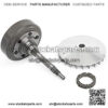 Clutch Kit for ATV UTV 500 & 700 cc All Models, for Massimo, for Supermach, for Menards Yardsport and More ATV & UTV 500cc 700cc, Wet Clutch Cover Housing/Fixed Sheave/Bearing