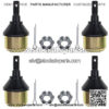 Ball Joints for Polaris ATV,Sportsman 500 570 700 800 ACE 325 Ranger 400 500 700 Polaris 7061158 7061130 7061153 7061158 Pack 4 - Image 2