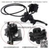 Rear Hand Hydraulic Disc Brake Master Cylinder Caliper Assembly with Brake Pads for Chinese ATV Quad TaoTao Buyang Coolsport Kazuma 50 90 110 125 CC - Image 2