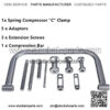 10pcs Valve Spring Compressor Automotive Compression C-Clamp Tool Service Kit for Motorcycle, ATV, Car, Small Engine Vehicle Equipment - Image 2