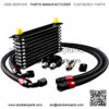 10 Row AN10-10AN OiKit Universal Engine Transmission Aluminium Alloy Black Usable Comes With 2 Fuel Lines
