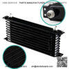 10 Row AN10-10AN OiKit Universal Engine Transmission Aluminium Alloy Black Usable Comes With 2 Fuel Lines - Image 4