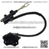 Rear Brake Master Cylinder Caliper Assembly for 50cc 70cc 90cc 110cc 125cc Chinese ATV Quad Scooter Taotao 110cc Boulder B1 Coolster 3050HD