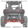 Heavy Duty Round Tubed Rear Radius Arms/Rods for Polaris RZR XP 1000 / XP 4 1000 (2014+) - Red | Will Not Fit With Polaris Rear Bumpers