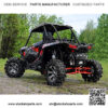 Heavy Duty Round Tubed Rear Radius Arms/Rods for Polaris RZR XP 1000 / XP 4 1000 (2014+) - Red | Will Not Fit With Polaris Rear Bumpers - Image 3