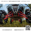 7-10" Heavy Duty Lift Kit for Polaris RZR XP 1000/4 1000 (2014+) - Red - Complete Kit with New Rhino 2.0 Axles, A Arms, Tie Rod Kit, Trailing Arms, Brake Lines, and More! - Image 4