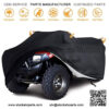 Custom Indoor ATV Cover Universal fit Polaris Sportsman Yamaha Grizzly Wolverine YFZ Honda Sportrax TRX Kawasaki Bayou Wheel Car Black 78.74x37.4x41.73 inch