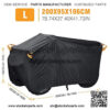 Custom Indoor ATV Cover Universal fit Polaris Sportsman Yamaha Grizzly Wolverine YFZ Honda Sportrax TRX Kawasaki Bayou Wheel Car Black 78.74x37.4x41.73 inch - Image 3
