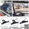 UTV Hand Operated Windshield Wiper Compatible with Polaris Ranger RZR Can Am Kawasaki Honda Pioneer Golf Cart Manual Windshield Wiper Blades Assembly Windshield Kit Instruction Included - Image 2