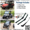UTV Hand Operated Windshield Wiper Compatible with Polaris Ranger RZR Can Am Kawasaki Honda Pioneer Golf Cart Manual Windshield Wiper Blades Assembly Windshield Kit Instruction Included - Image 3