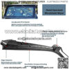 UTV Hand Operated Windshield Wiper Compatible with Polaris Ranger RZR Can Am Kawasaki Honda Pioneer Golf Cart Manual Windshield Wiper Blades Assembly Windshield Kit Instruction Included - Image 4