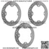 3x Front / Rear Brake Disc For Polaris Sportsman 550 2010-2014 - Image 4
