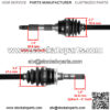 for Kawasaki 39158-1102 59266-0034 Front Right and Left Complete CV Joint Axles - Image 3