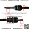 for Yamaha Big Bear 350 YFM350FW 4X4 1997-99 Front Right and Left CV Joint Axle - Image 3