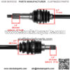 Front Left And Right CV Joint Axle for Yamaha Big Bear 350 YFM350FW 4WD 1989-97 - Image 3