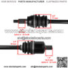 Front Complete CV Joint Axle for Polaris General 1000 2016-2017 / 1333263 - Image 3