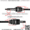 Front Left Complete CV Joint Axle for Yamaha Big Bear 400 YFM400F 4X4 2002-2006 - Image 3