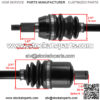 for Polaris Oem 1332637 Front Right / Left Complete CV Joint Axle - Image 3