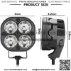 Barra de luz LED de 40 W compatible con Jeep todoter, SUV, cami??n, camioneta, ATV, UTV, carrito de golf, remolque, 4 x 4, motocicleta, faros antiniebla, barco, RV, l??mpara auxiliar (2 piezas de 40 - Image 2