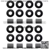 For Arctic Cat Shock Bushing Kit, Upper Lower Front Rear Shock Bushing for Arctic Cat 250 300 375 400 454 500 650, 21-0001