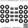 For Arctic Cat Shock Bushing Kit, Upper Lower Front Rear Shock Bushing for Arctic Cat 250 300 375 400 454 500 650, 21-0001 - Image 2