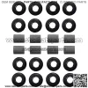 For Arctic Cat Shock Bushing Kit, Upper Lower Front Rear Shock Bushing for Arctic Cat 250 300 375 400 454 500 650, 21-0001 - Image 4