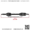 Front Left CV Joint Axle For Suzuki Vinson 500 LTA500F LTA500FC LTA500FB 2003-07 - Image 2