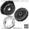 43620-HR3-A20 40520-HP0-A00 Rear Brake Drum w/Brake Shoes For Honda - Image 5