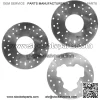 Front and Rear Brake Disc Rotor for Polaris Scrambler 500 4x4 / Intl  2010-2012