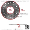 Front and Rear Brake Disc Rotor for Polaris Scrambler 500 4x4 / Intl  2010-2012 - Image 2