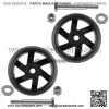 Deck Wheels for Gravely ZT2352 ZT1640 ZT1840 ZT2044 Zero-Turn Mower 40" - 52" - Image 4