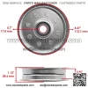 Deck Sheave Pulley For John Deere 120 140 300 312 314 316 317 318 48" 54" 60" - Image 2