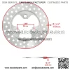 Front Rear Brake Disc Rotor w/ Pads fits Honda TRX450R Kick Start 2006 2007-2009 - Image 3