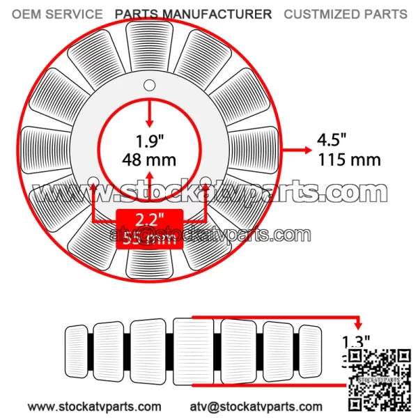 Polaris Scrambler 500 4X4 2003 / Sportsman X 2002 Stator - Image 2