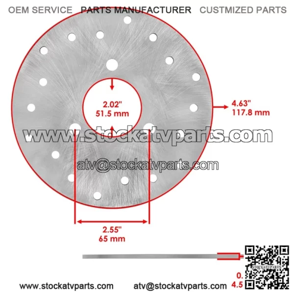 Polaris Scrambler 500 4X4/2X4 2001-2004 Front/Rear Brake Disc Rotors - Image 3