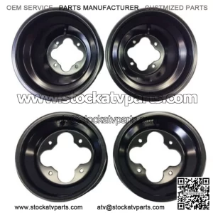 BLACK A5 10" FRONT 9" REAR WHEELS RIMS YAMAHA YFZ450 BANSHEE RAPTOR 700 660
