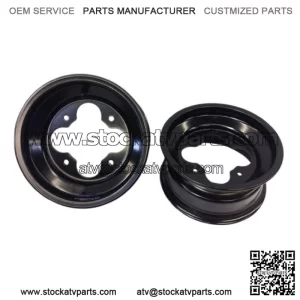 BLACK A5 10" 3+2 FRONT ALUMINUM ROLLED LIP WHEELS RIMS YFZ450 YFZ450R RAPTOR